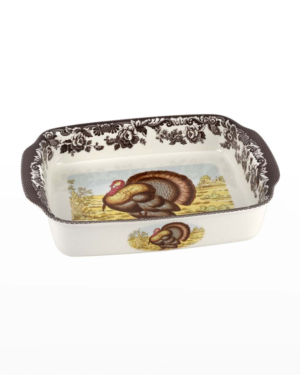 Woodland Turkey Handled Baking Dish