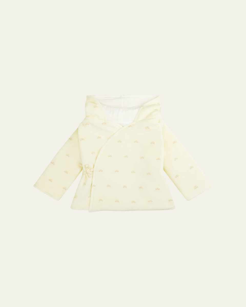 Girl's Angel Wing Velour Jacket, Size 3M-2