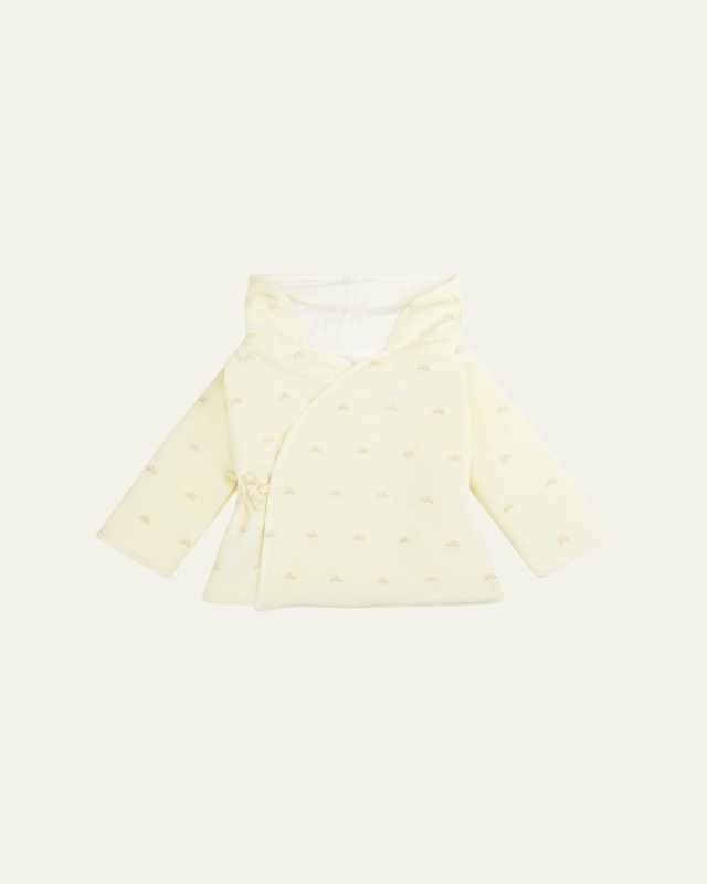 Girl's Angel Wing Velour Jacket, Size 3M-2