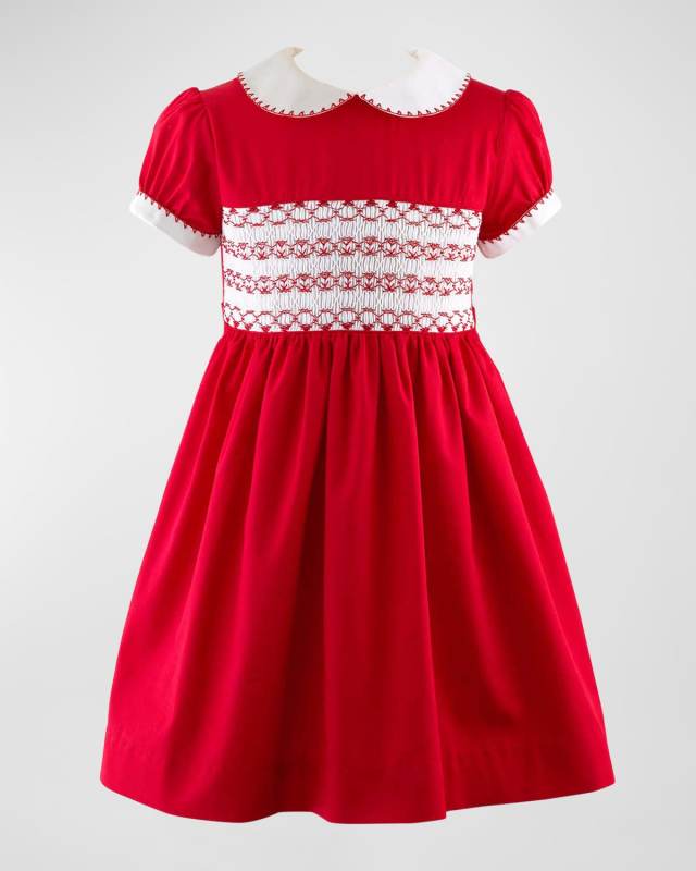 Girl's Smocked Festive Dress, Size 2-