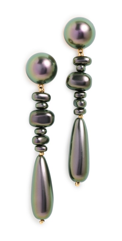 Lele Sadoughi Copacabana Linear Earrings Pearl