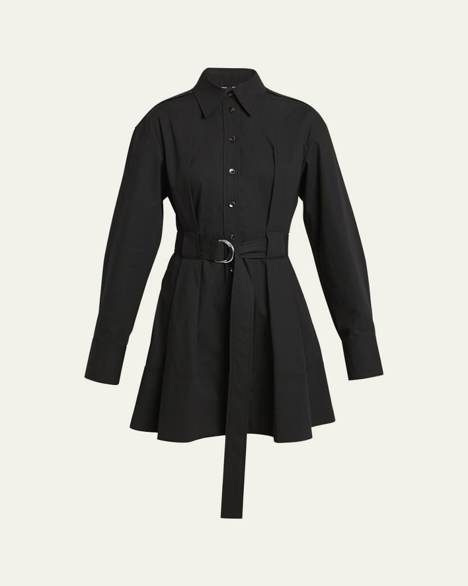 Viola Compact Poplin Mini Shirtdress