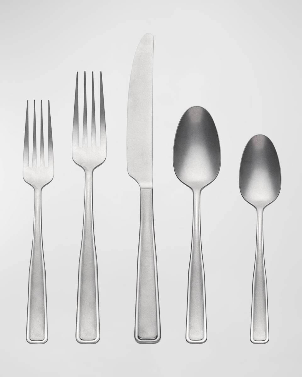 Reid Vintage-Style Tumbled 20-Piece Flatware Set