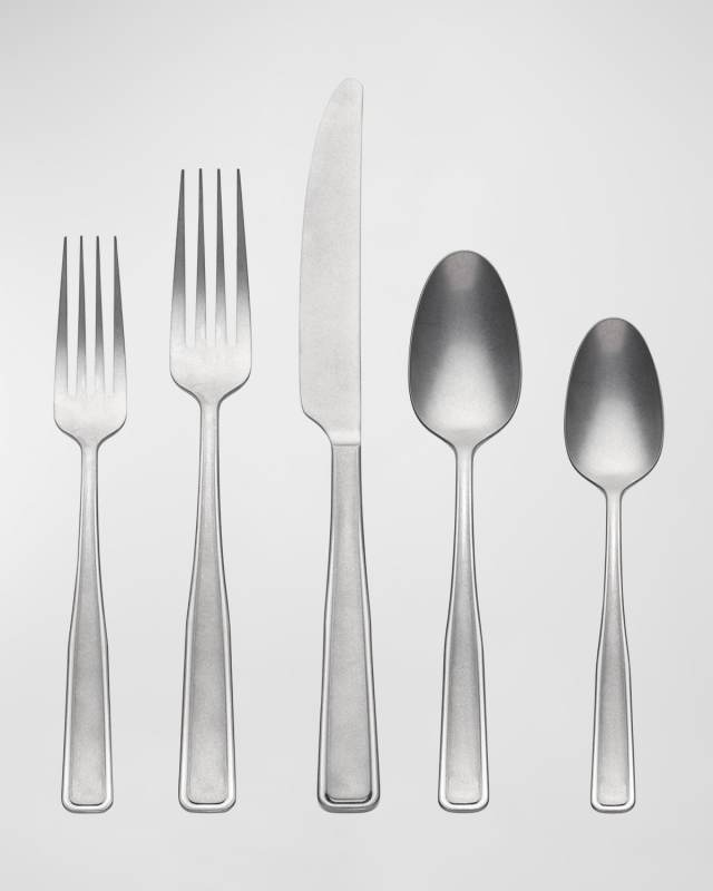Reid Vintage-Style Tumbled 20-Piece Flatware Set