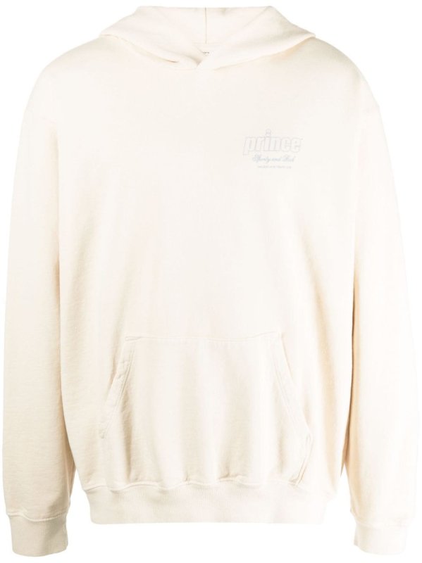 logo-print cotton hoodie