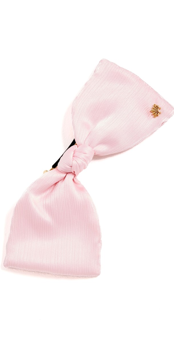 Lele Sadoughi Paloma Bow Barrette Blush