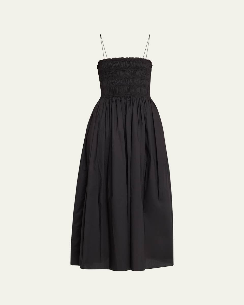 Shirred Bodice Maxi Dress