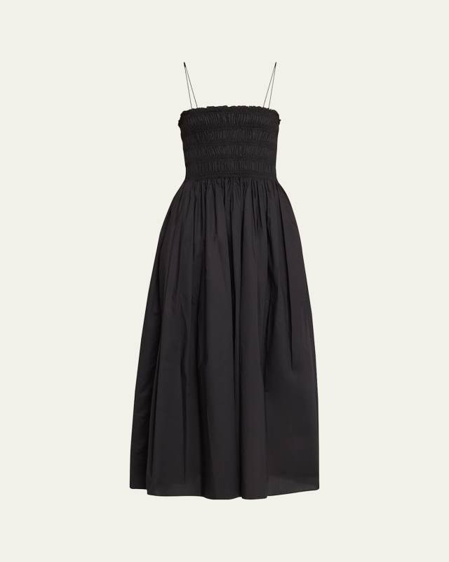 Shirred Bodice Maxi Dress