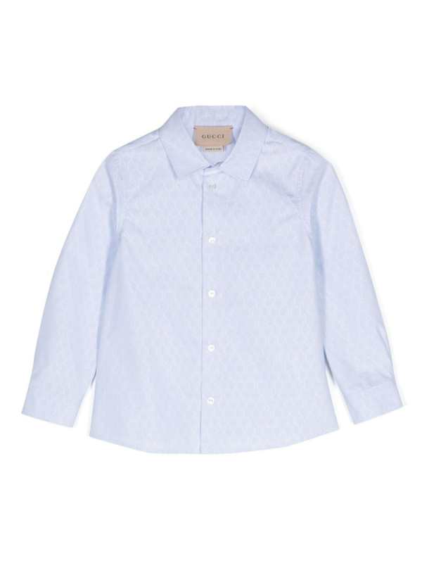 logo-jacquard cotton shirt