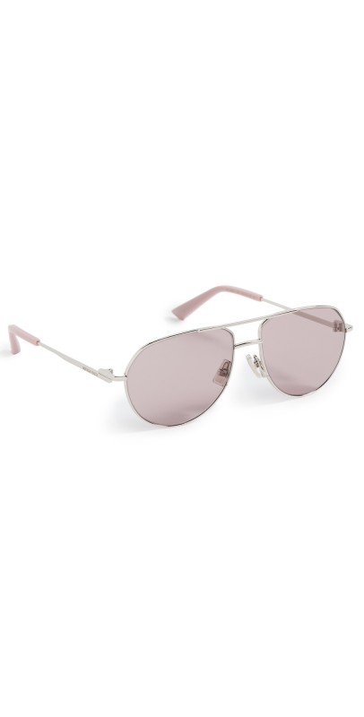 Bottega Veneta Split Sunglasses Silver/Violet