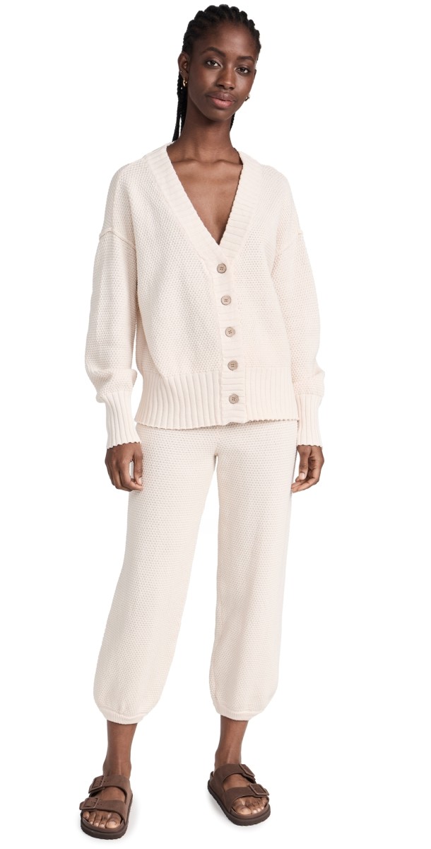 Free People Hailee Cardi Set Powder Sand