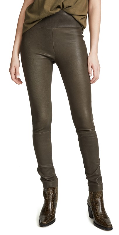 SPRWMN Leather Leggings Army
