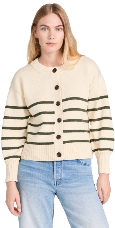 Veronica Beard Jean Kylin Cardigan ECRU/LODON