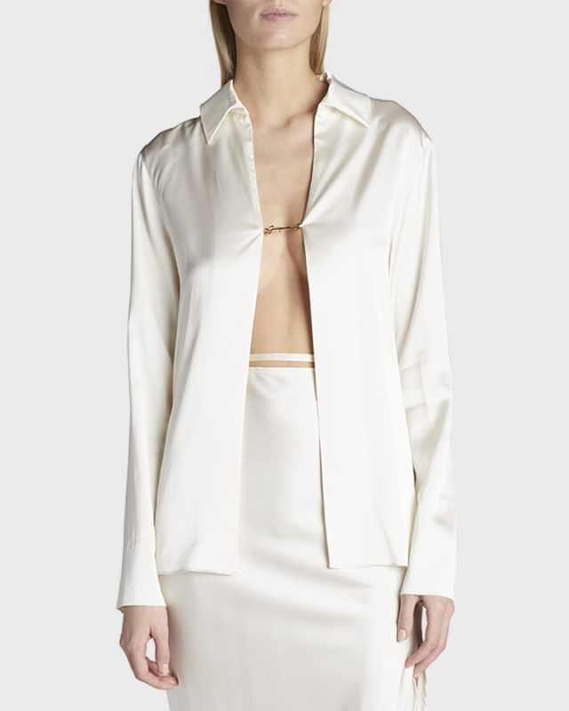 Notte Logo Script Satin Shirt