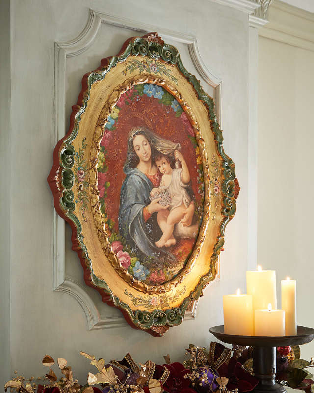 Lady with Child in Oval Frame