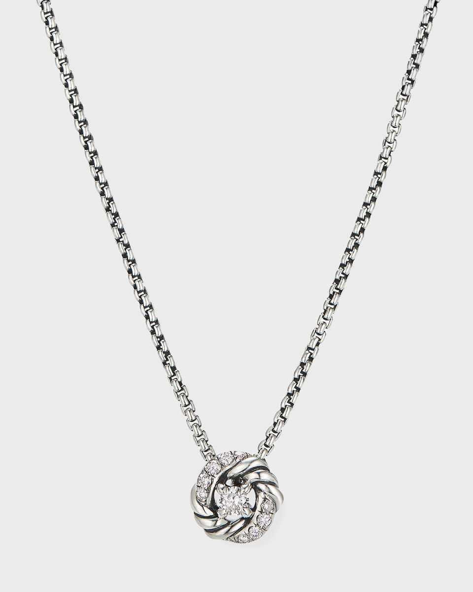 Petite Infinity Pendant Necklace with Diamonds