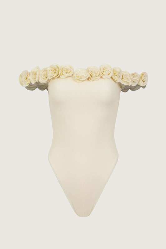 SAME ROSETTE OFF SHOULDER ONE PIECE