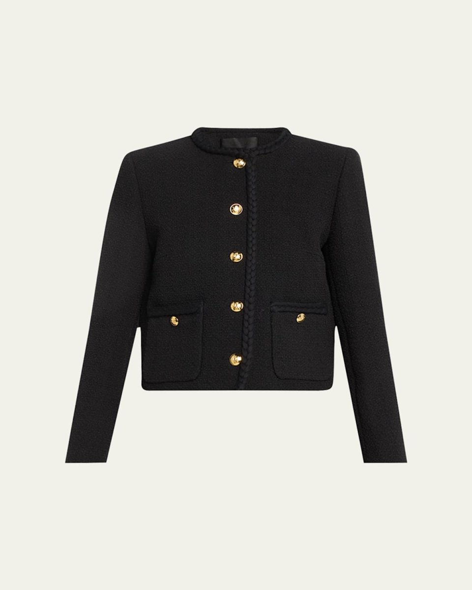Iman Cropped Jacket with Braided Trim