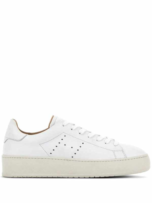 H672 lace-up leather sneakers