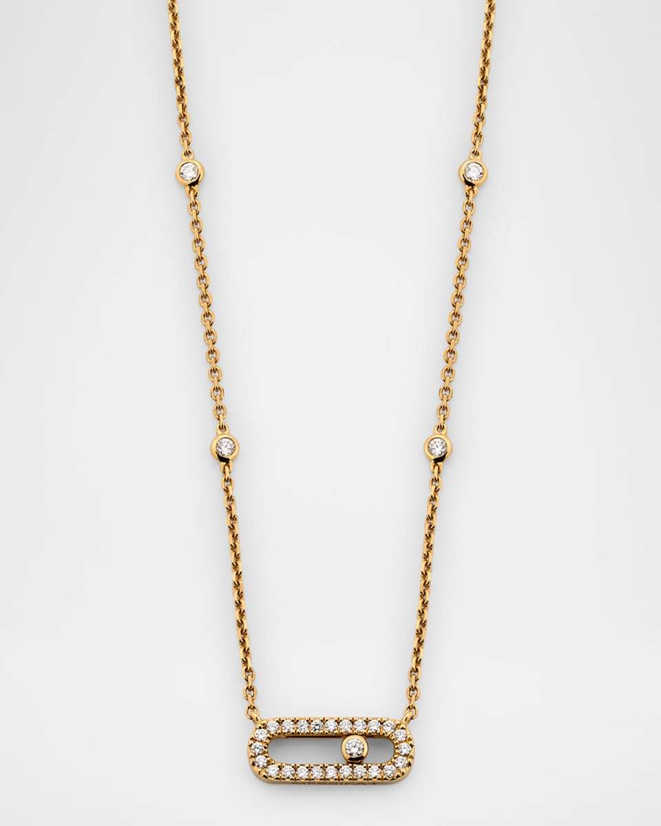 MOVE UNO PAVE DIAMOND NECKLACE