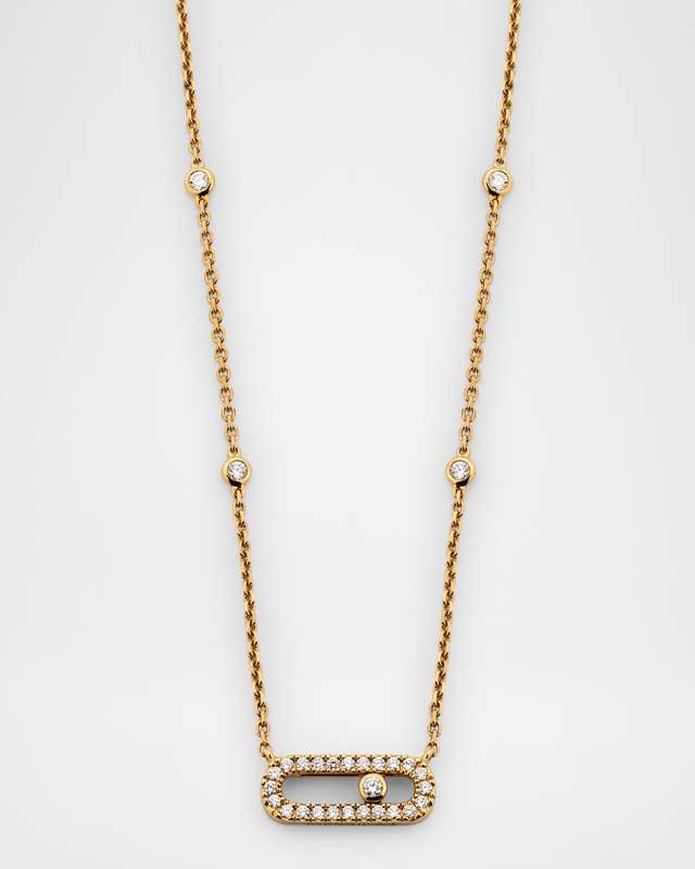 MOVE UNO PAVE DIAMOND NECKLACE
