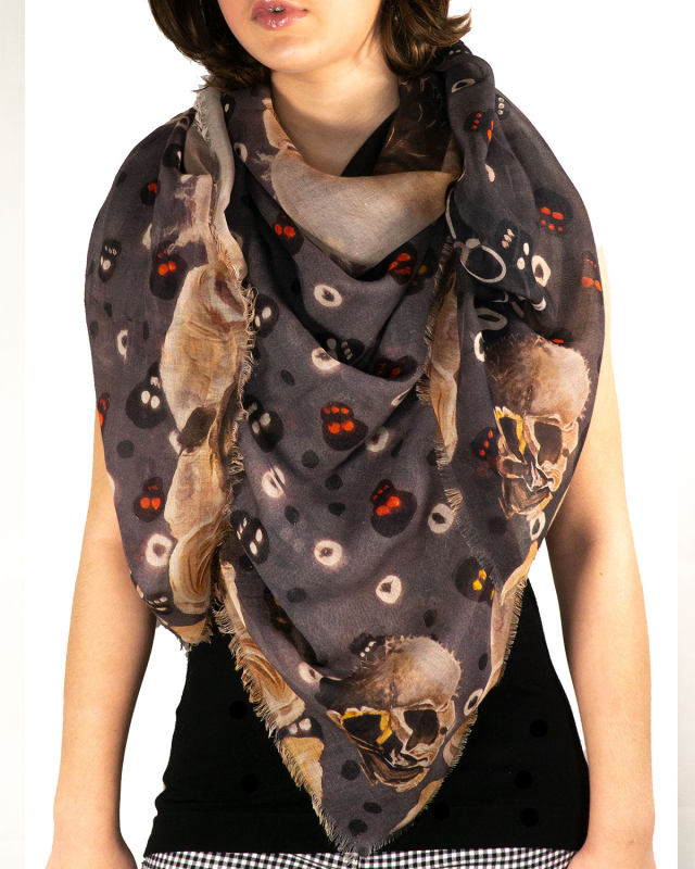 Bare Bones Wool-Silk Scarf