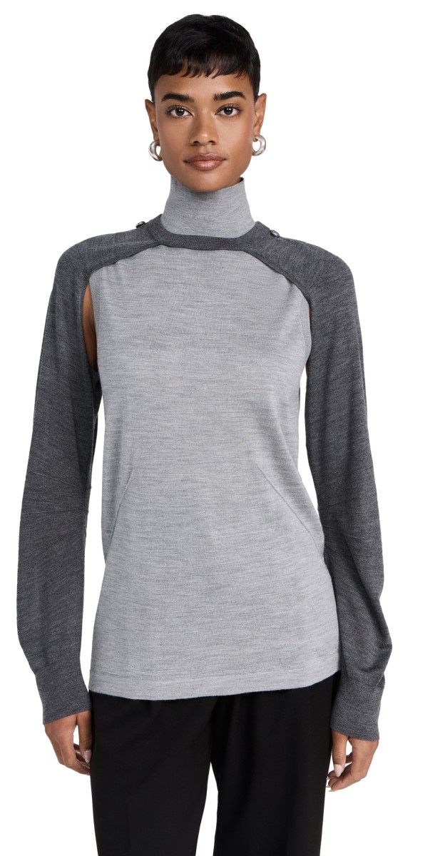 Helmut Lang Dt Apex T Neck Shirt Light Heather Grey/Grey