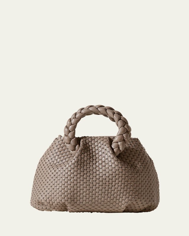 Bombon Woven Leather Crossbody Bag
