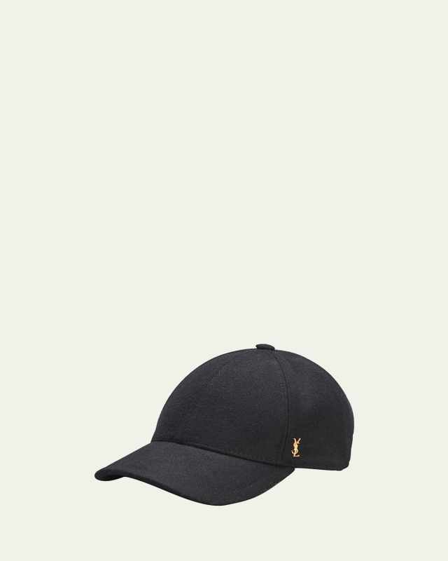 YSL Wool Felt Baseball Cap