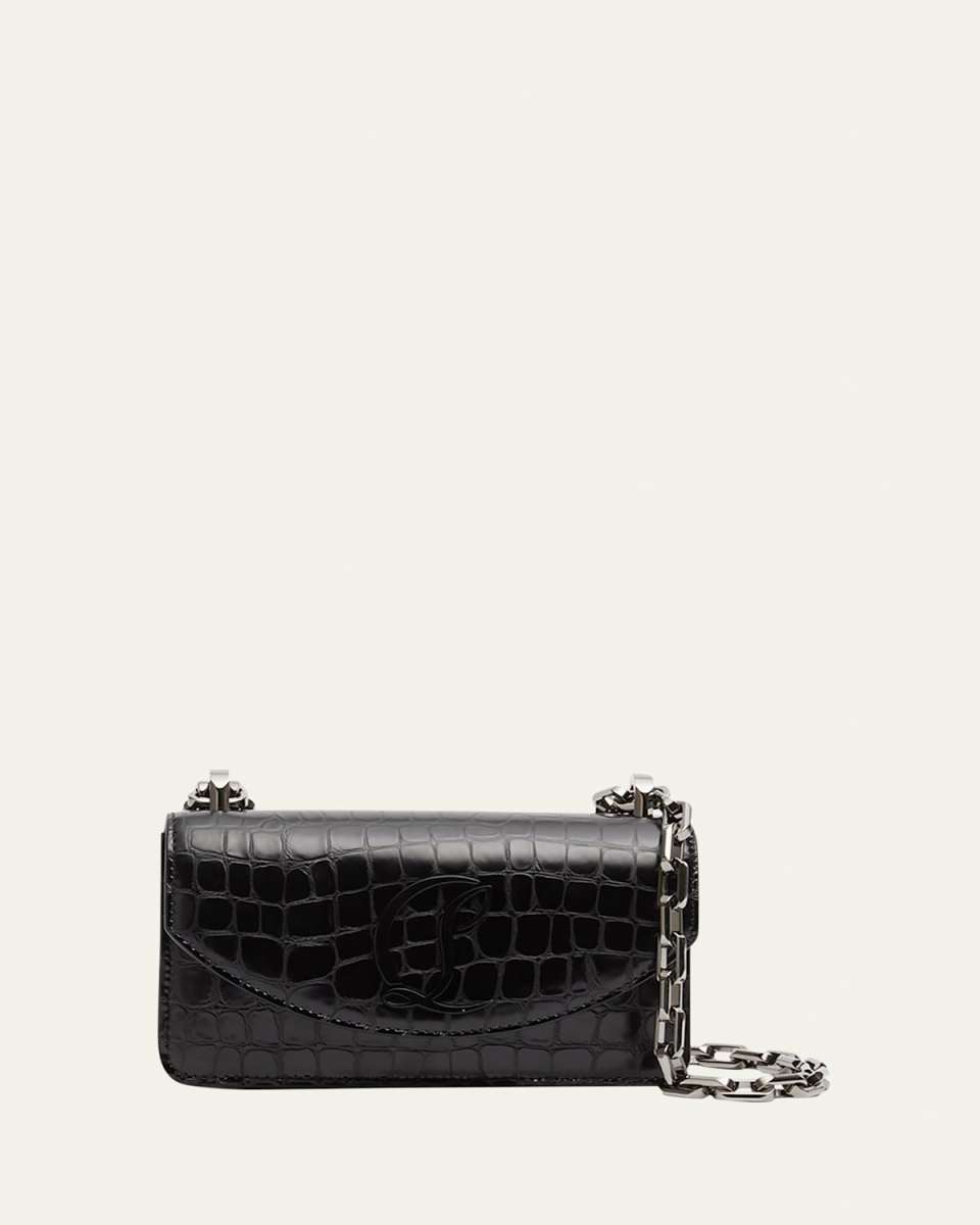 Loubi54 Small Alligator-Embossed Crossbody Bag