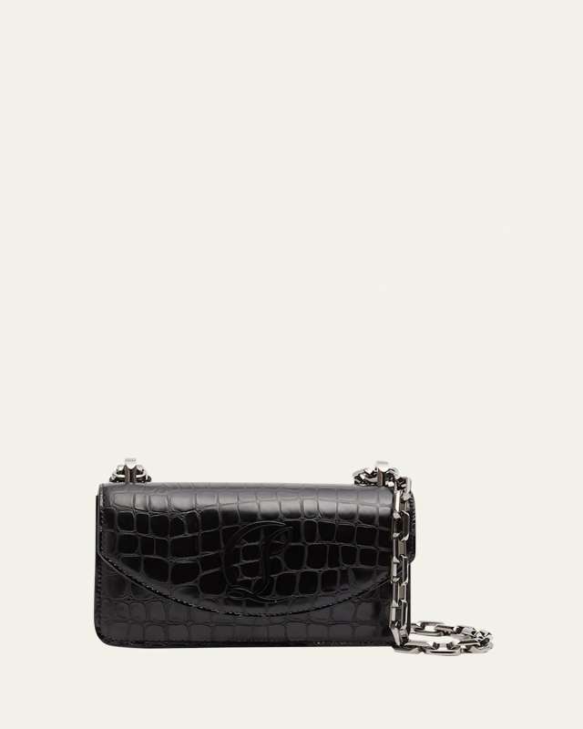 Loubi54 Small Alligator-Embossed Crossbody Bag
