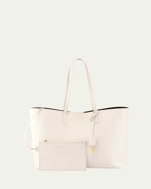 Shopping Bag East-West Tote in Smooth Leather