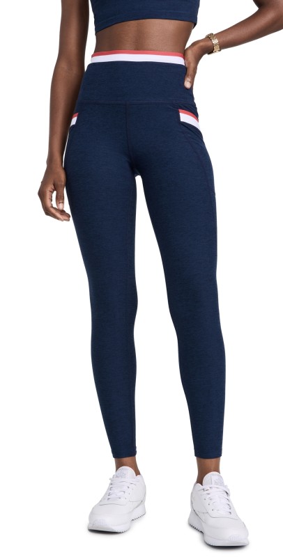 Beyond Yoga Spacedye Sea You There Midi Leggings Nocturnal Navy