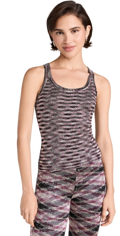 Missoni Sequin Knit Top Fuchsia-black