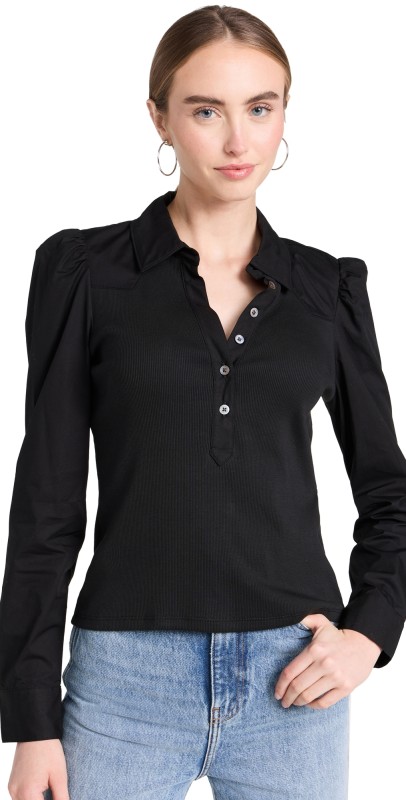 Veronica Beard Jean Hania Top Black
