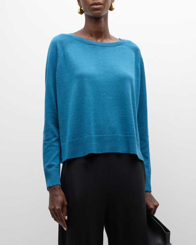Raglan-Sleeve Knit Pullover