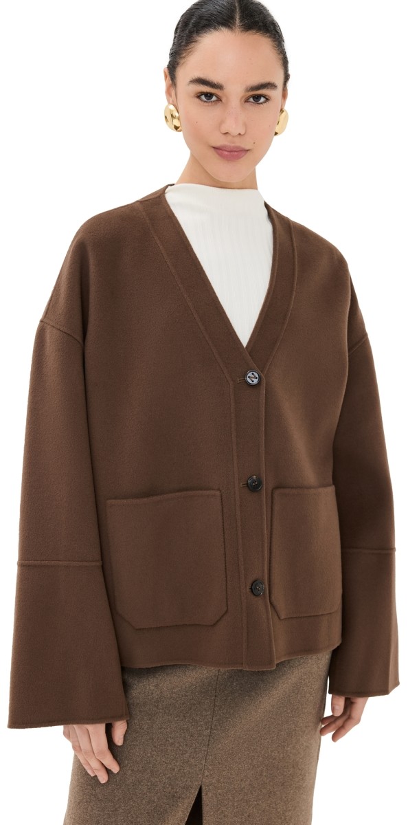 Nanushka Dodie Cardigan Chocolate Chip