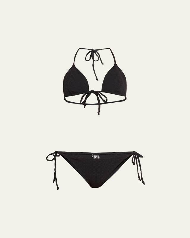 Retro Padded Triangle Two-Piece Swimsuit
