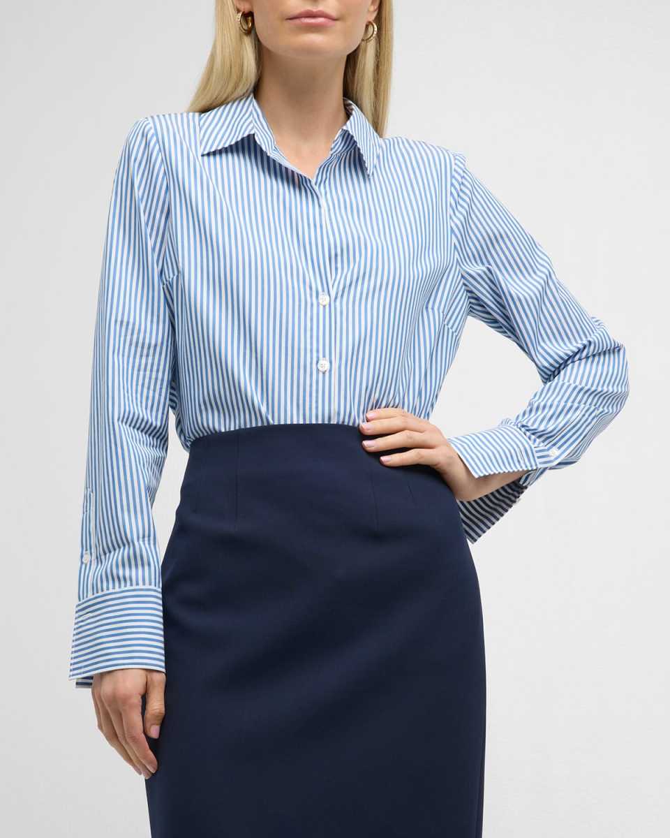 Amelia Striped Button-Front Shirt