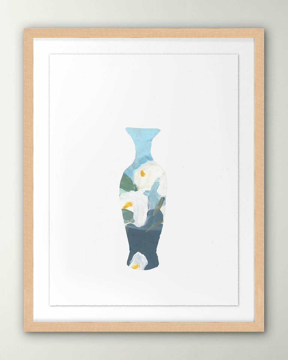Floral Ginger Jar 4' Digital Print Wall Art by Katie Re Scheidt