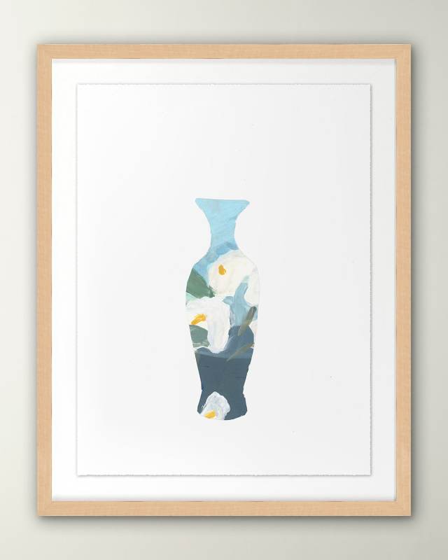 Floral Ginger Jar 4' Digital Print Wall Art by Katie Re Scheidt