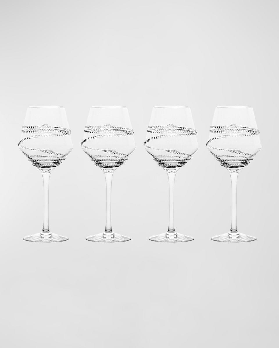 Chloe Stemmed White Wine Glasses, Set of 4