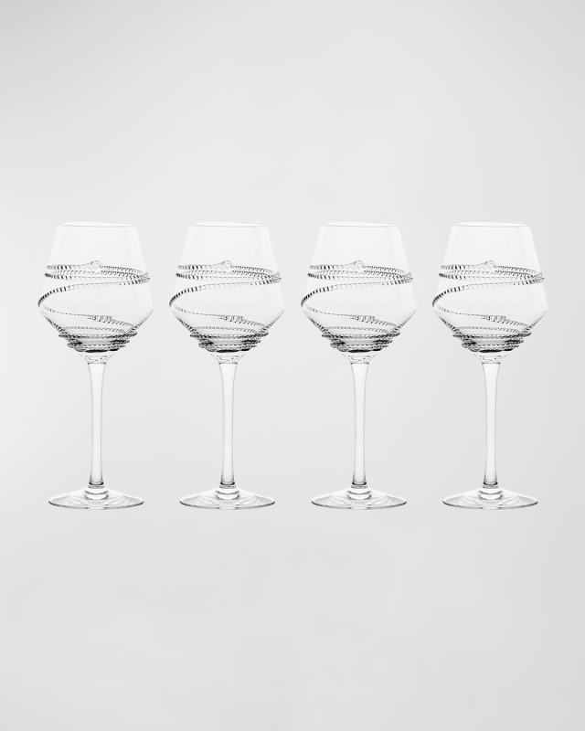 Chloe Stemmed White Wine Glasses, Set of 4