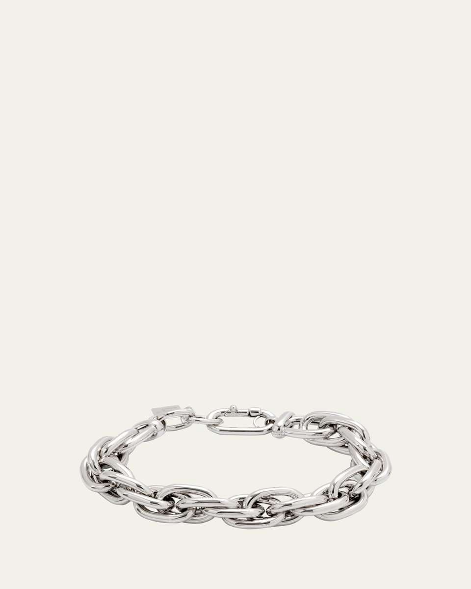 14k White Gold Small Multilink Chain Bracelet