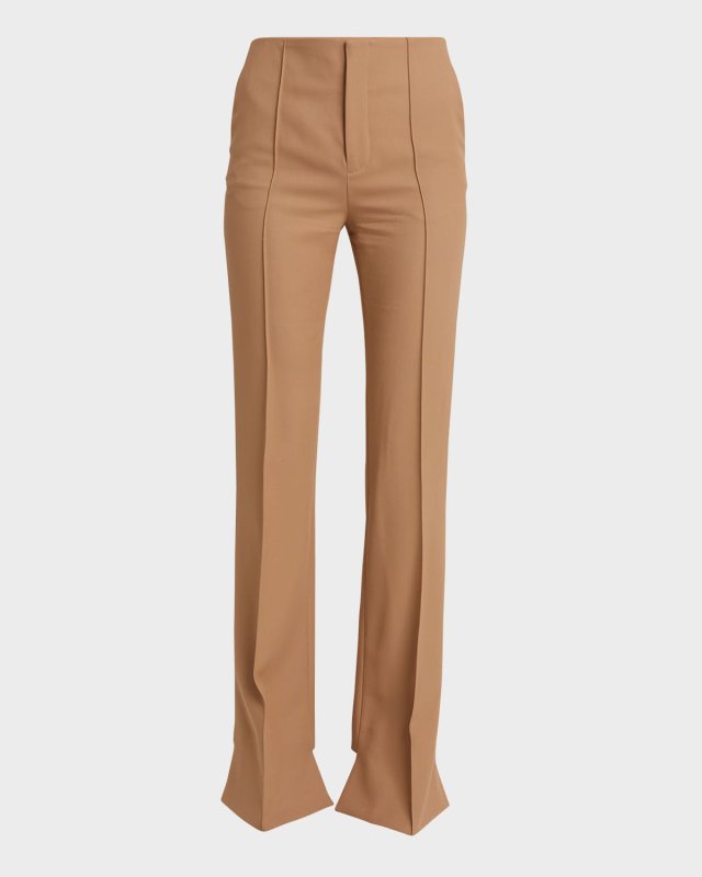 Grain De Poudre Wool Flare Pants