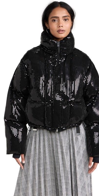 Shoreditch Ski Club Dissco Puffer Jacket Black
