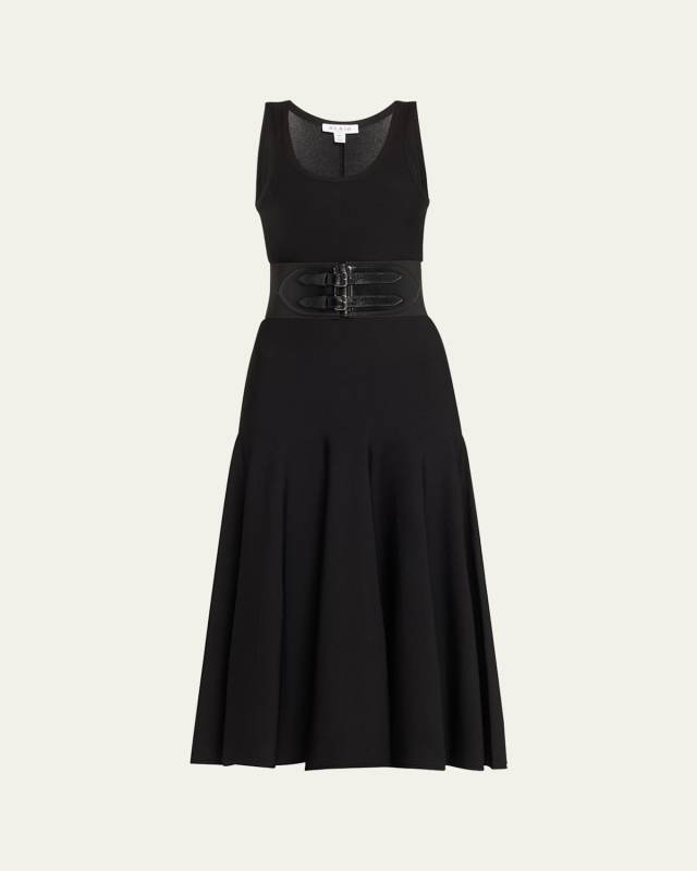 Long Belted Knit Dress