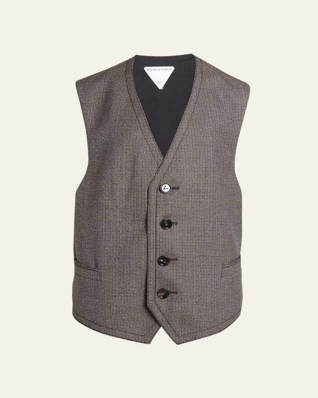 Classic Wool Houndstooth Vest