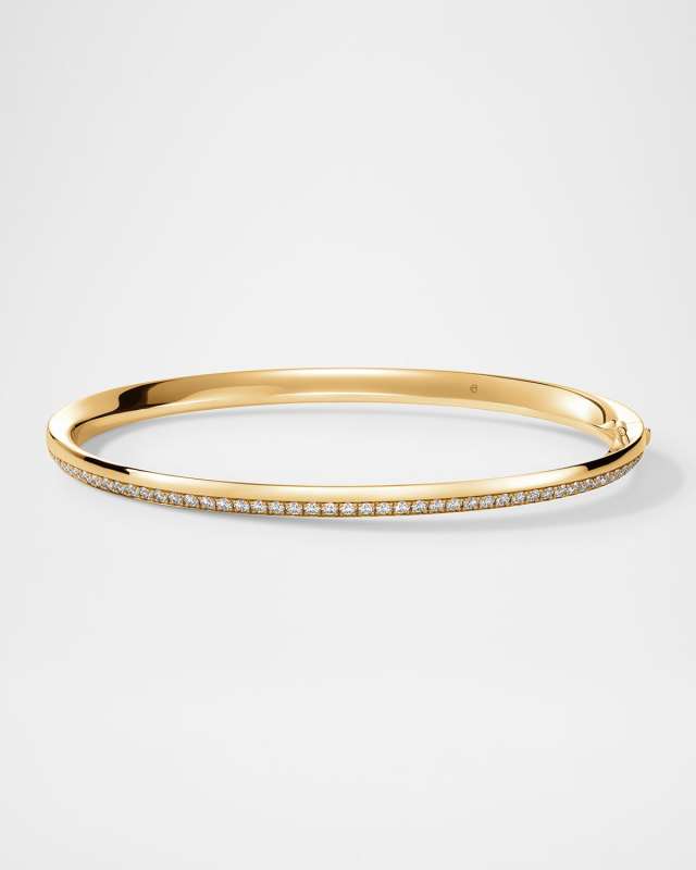 Barre 18K Yellow Gold Diamond Pave Bangl