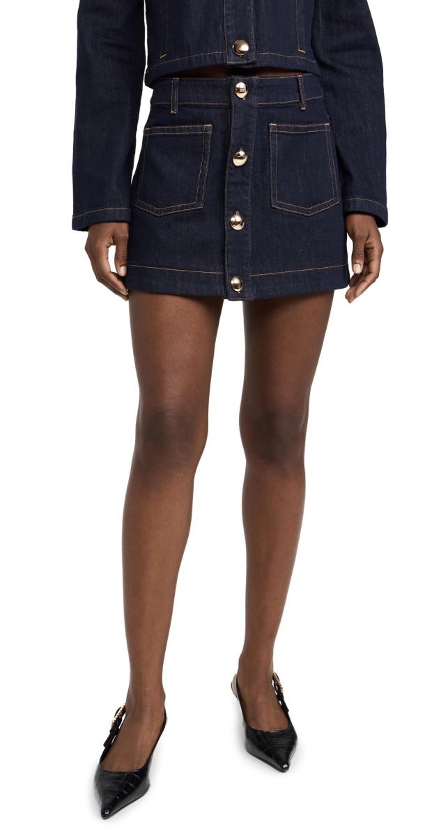 BARDOT Lorenzo Denim Mini Skirt Dark